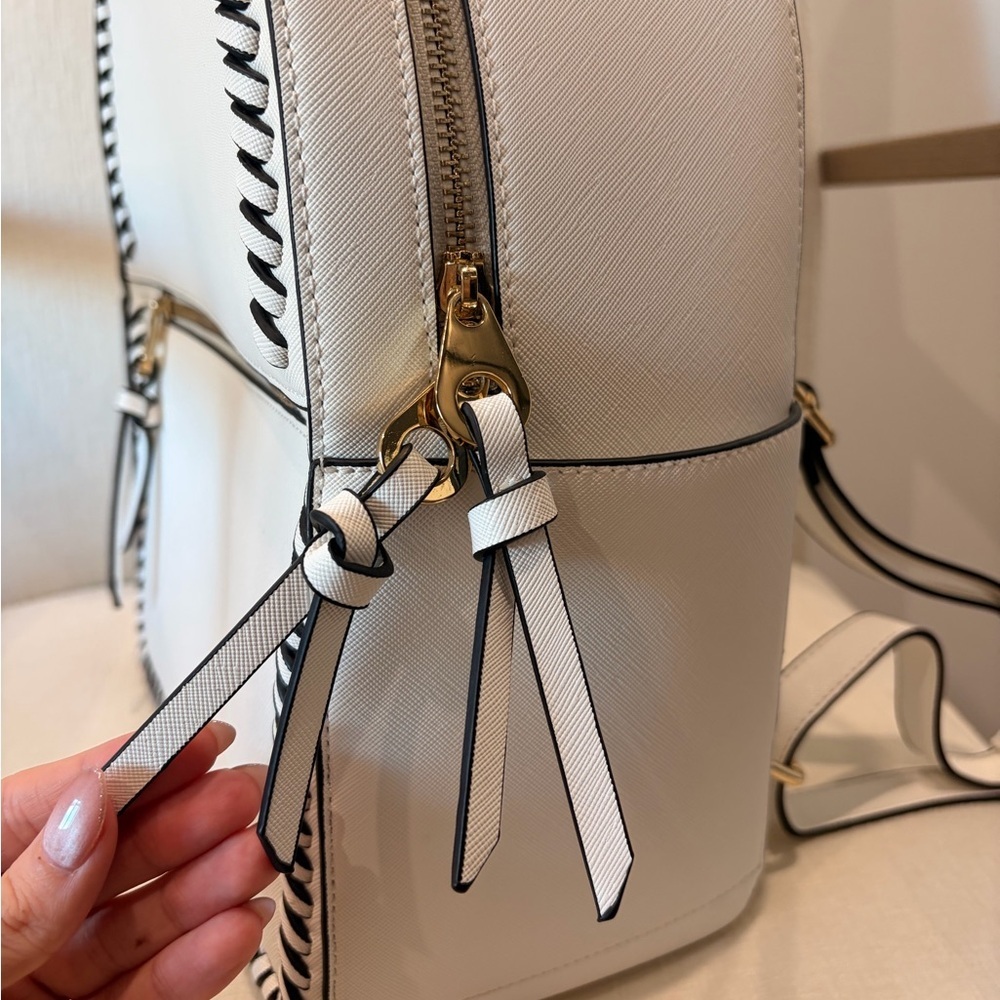 Calpak Cream Backpack with Black Detailing - Picture 3 of 8